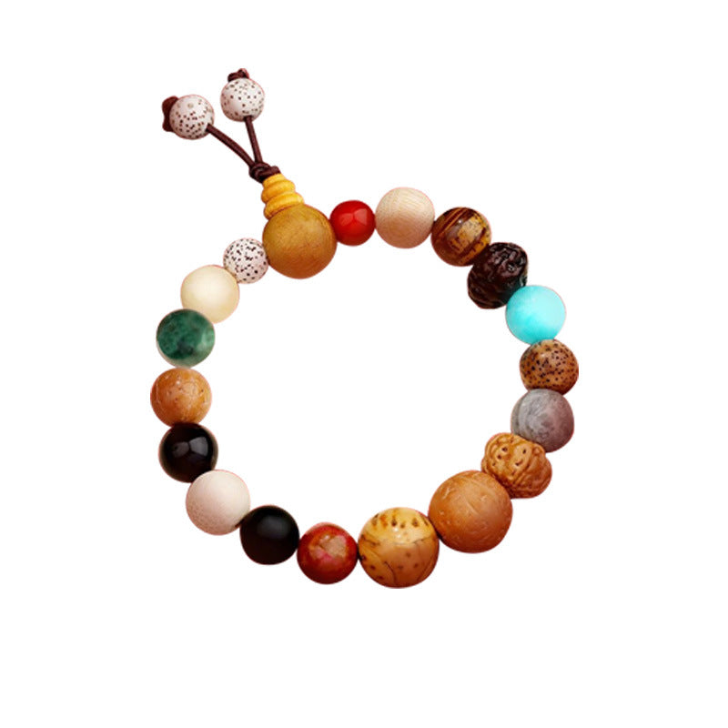 Fortune Turning Lingyin Eighteen Seeds Bracelet – Wealth and Luck Amulet