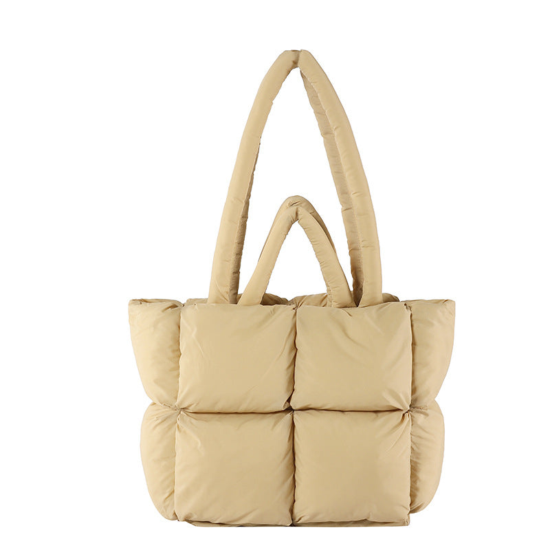 New Soft Tote Large Capacity Puff Bag