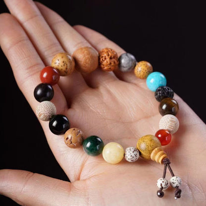 Fortune Turning Lingyin Eighteen Seeds Bracelet – Wealth and Luck Amulet