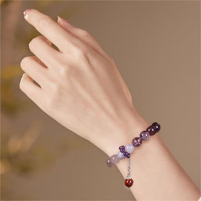 Natural Nine Purple Li Fire Amethyst Bracelet – Energy Protection, Luck & Wealth Boost