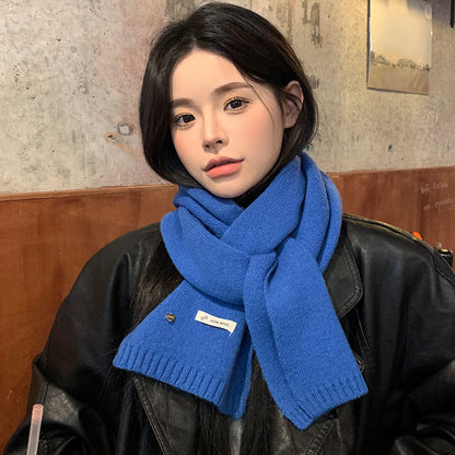 Ultra-Warm Pure Wool Klein Blue Scarf – Elegant Wool Scarf