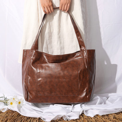 Fashion soft leather large handbag