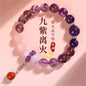 Natural Nine Purple Li Fire Amethyst Bracelet – Energy Protection, Luck & Wealth Boost