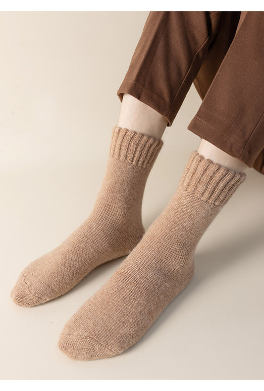 Thick Fleece-Lined Thermal Wool Socks for Cold Feet – Men's Heated & Insulated Rabbit & Wool Socks for Winter