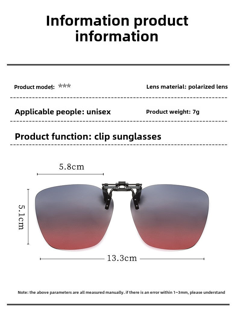 New Flip-up Polarized Sunglasses with Clip-on Design – UV Protection for Travel and Outdoor Use