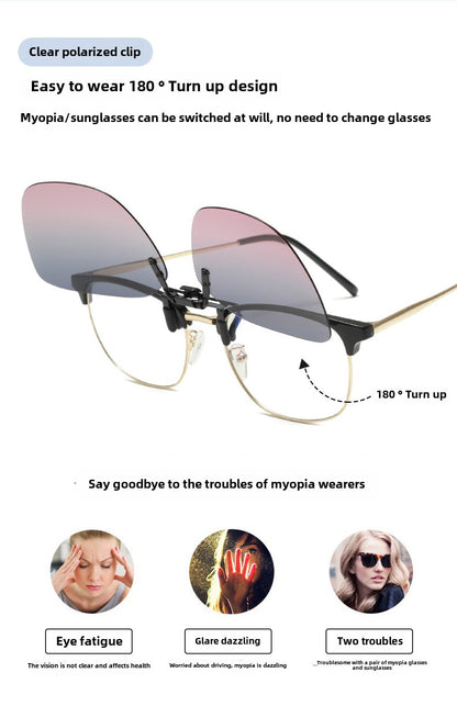 New Flip-up Polarized Sunglasses with Clip-on Design – UV Protection for Travel and Outdoor Use