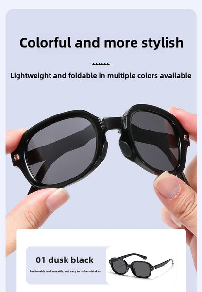 The new small frame is convenient and can carry UV-proof folding sunglasses.