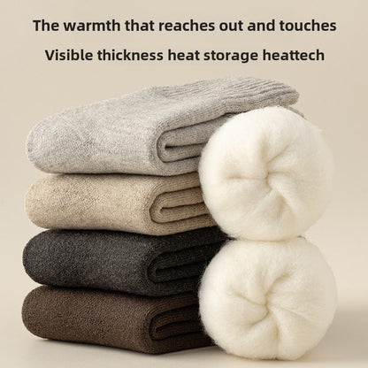 Cold-Prevention Pure Wool Fleece-Lined Thick Warm Sweat-Absorbing Odor-Resistant Cotton Socks - Unisex Winter Cozy Socks